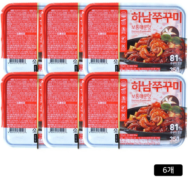 하남쭈꾸미 보통 매운맛 350g, 6개