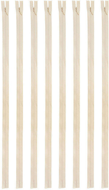 60cm 콘솔지퍼 23인치 콘실지퍼 숨은지퍼, 8개, 라이트베이지(031)