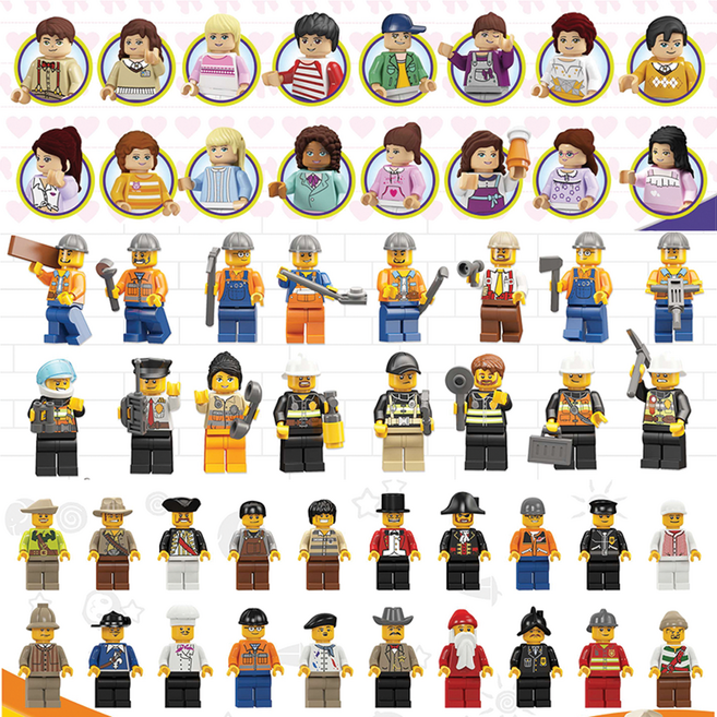 캡슐 피규어 블럭 레고 호환 24개세트 다양한 구성, 1개, 옵션1번SCHOOL