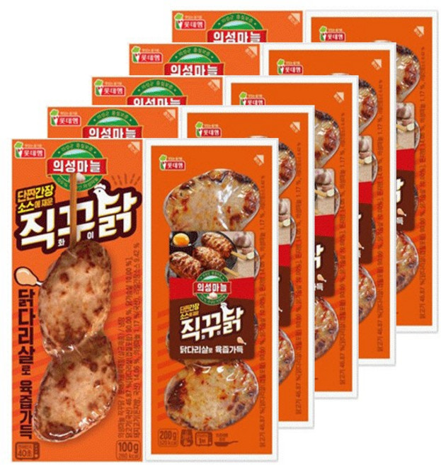 [다만세푸드] 롯데푸드 의성마늘 직꾸닭 100gx5 + 직꾸닭 200gx5, 1.5kg, 1개