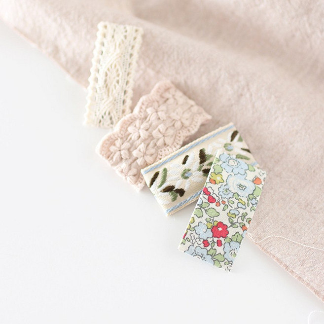 MESSA 러블리데이 똑딱이핀 4종세트 핸드메이드 국산머리핀