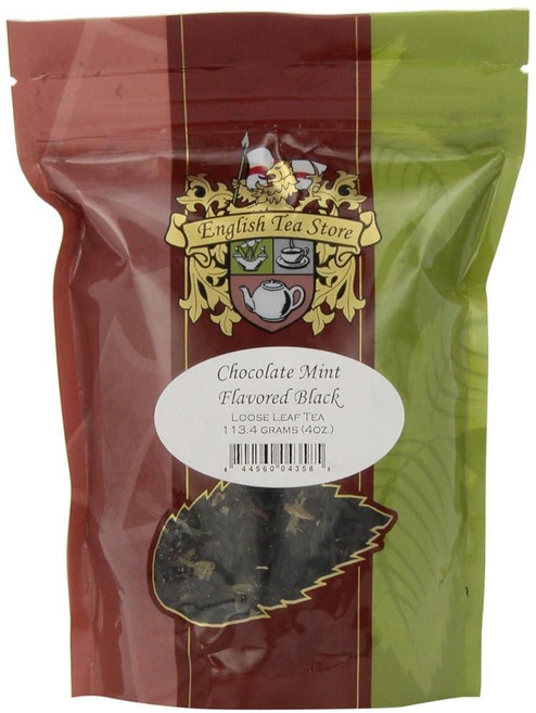 English Tea Store 루즈 리프 루이보스 허브 티 118.3ml(4온스), 초콜릿 민트 맛 홍차, 4 Ounce (Pack of 1), 1개, 1개