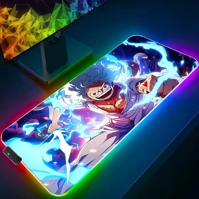 RGB 대형 마우스 패드 게이머 키보드 LED PC 컴퓨터 데스크 매트 원피스 루피 (CS GO LOL용), 01 빠른  Mainland, 04 350x250x3mm, 10 TK-0000007304
