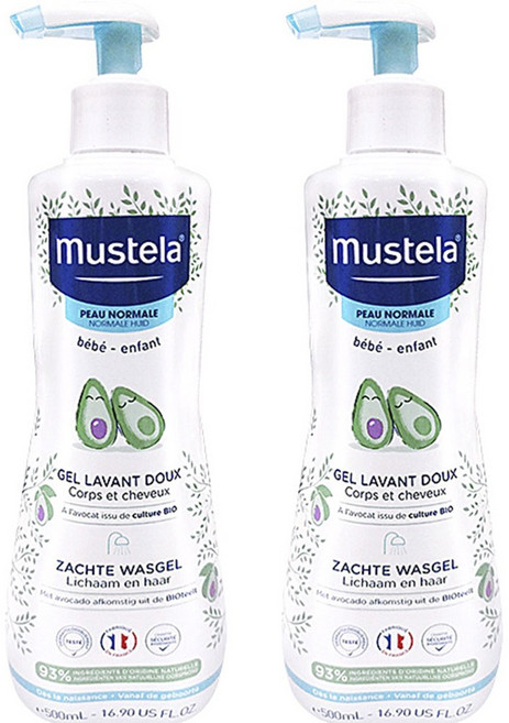 무스텔라 젤 라반트 도우 헤어 앤 바디 워시, 2개, 500ml