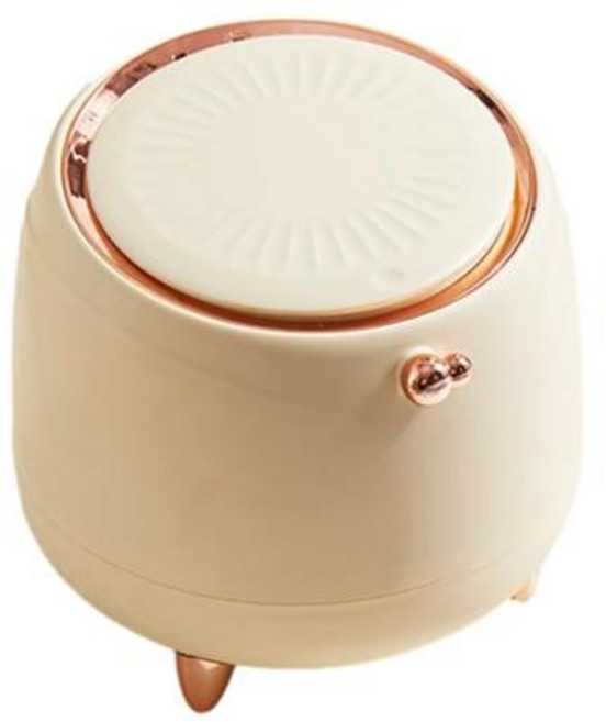 자동차용 자동 센서 휴지통 쓰레기통 신선한 색상과 심플한 탁상 사무실 냄새 차단 위생 양동이 테이블 통 밀크 골드, 1개, 1) Milk gold