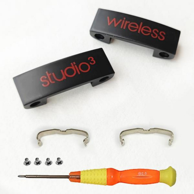 Beat Studio 3 3.0 교체용 헤드폰 헤드밴드 커넥터 수리 키트 힌지 부품 액세서리, 흑적색