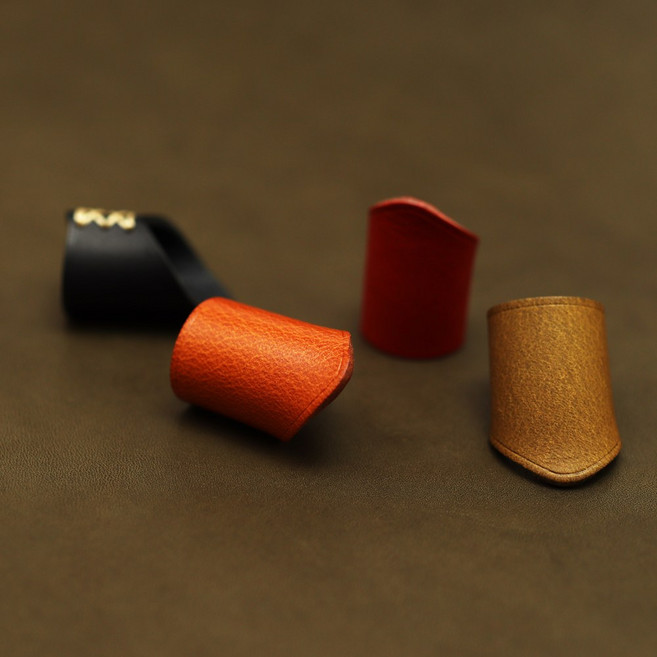 수제 통가죽 커브렛 스카프링 홀더/쁘띠스카프 반다나