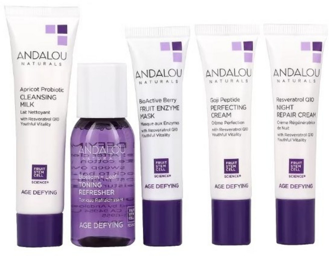Andalou Naturals 겟 스타티드 에이지 디파잉 스킨 케어 에센셜 5종 세트, 1개