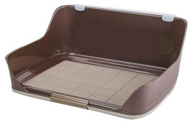 마킹방지배변판 수컷 강아지 높은벽 가림막 오줌실수 마킹, 1개, 브라운 S 51x40x26cm 소형견