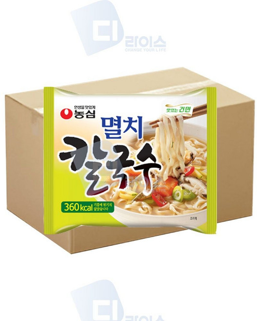 농심 멸치칼국수 32봉 건면 봉지라면 담백하고 시원한 kei+983YU, 430g, 32개
