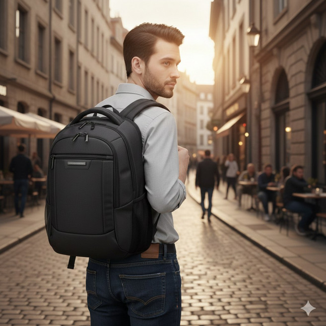 SAMSONITE 經典商務 2.0 輕量電腦後背包, 黑色