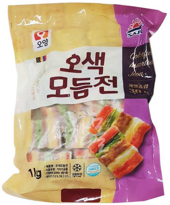 사조오양 오색모듬전 1kg, 1개
