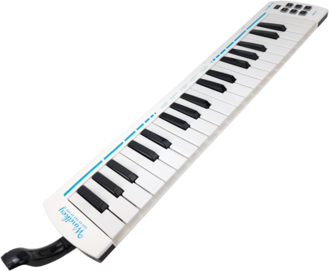 전자 멜로디카 윈드키 WindKey USB MIDI 브레스 컨트롤 37건반 헤드폰 연습, 1개, 화이트