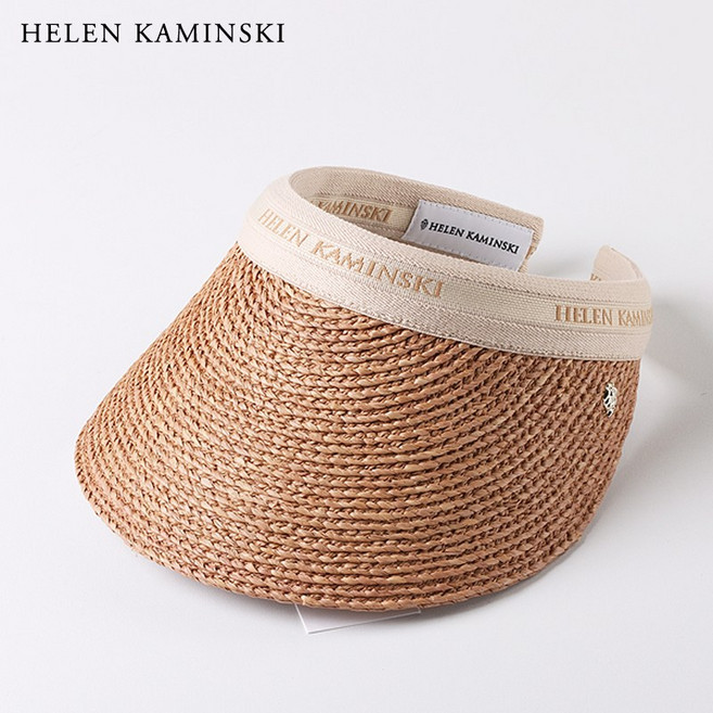 헬렌카민스키 여성모자 비앙카 누가/네추럴 로고 / 라피아 썬바이저 썬캡 / 100% 정품 / 국내재고보유