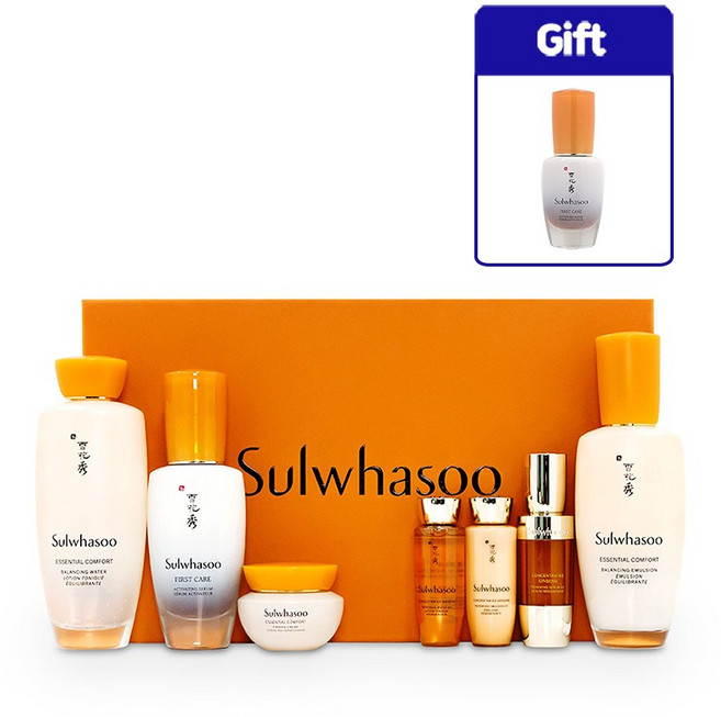 설화수 퍼스트케어 컴포팅 리추얼 (3종) + 윤조에센스30ml (선물포장/쇼핑백포함), 1세트