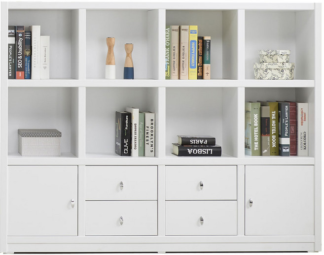 투모로 3단책장(수납형) 가로형책장 거실 아이방 공부방 사무실책장 사무용책장, 투모로 가로형1600 (수납형), 올화이트