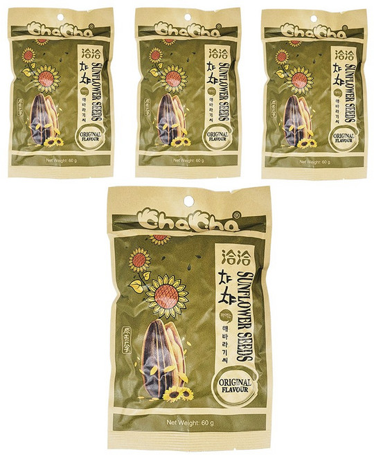챠챠 해바라기씨 오리지널, 4개, 60g