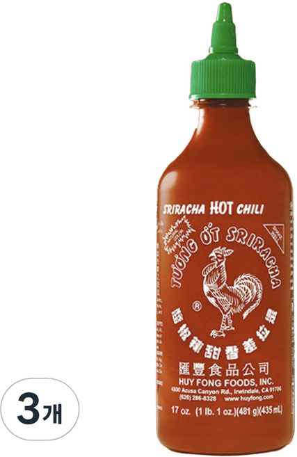 허이펑 스리라차 핫 칠리 시즈닝, 481g, 3개