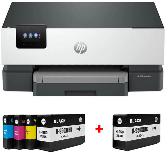 HP 오피스젯프로 9110B 잉크젯프린터기 호환잉크 1SET 검정1개 추가 HP8120후속모델