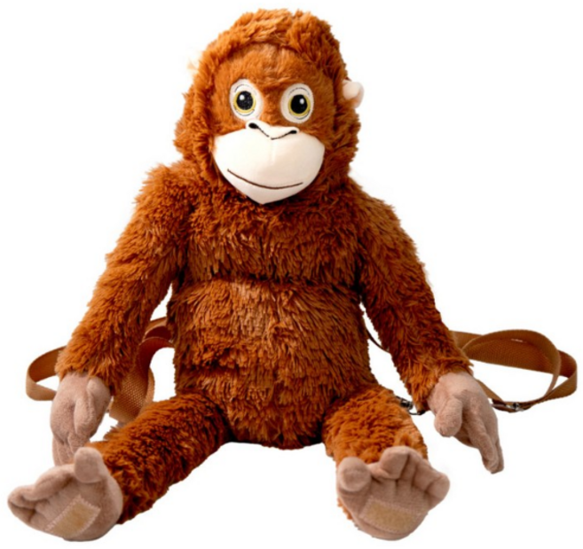 구쯔야 빅사이즈 오랑우탄 초대형 고숭이 인형 99cm, 백팩, 1개