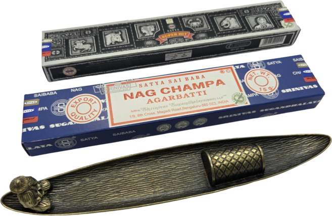 1+2 실속 인센스홀더 인센스스틱 패키지 나그참파 인센스 냄새제거, 나룻배