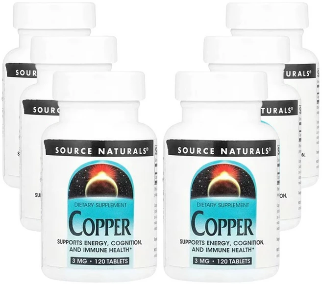 소스 내추럴 구리 3mg, 120정, 6개 - 쿠팡