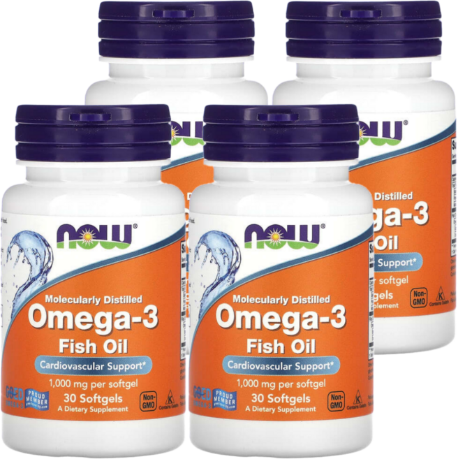 나우 오메가-3 1000mg 30정 4통, 4개