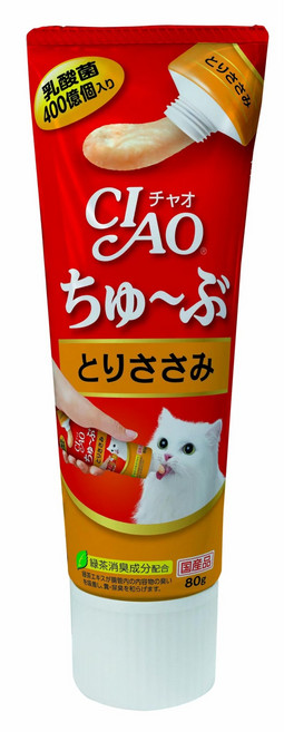 INABA CIAO 啾嚕 膏狀啾嚕肉泥, CS-153 雞肉口味, 80g, 1條