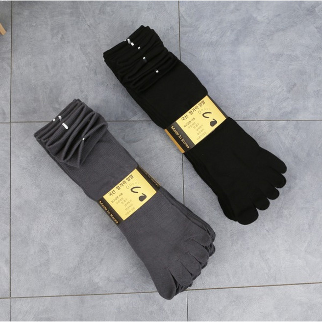 46- 남성 코마사 오발가락양말 10족 장목 국내 생산 신사 정장 발가락