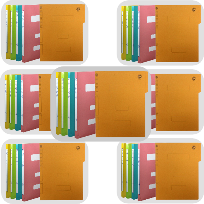 A4 종이정부화일 색상선택, 70개, 황화일