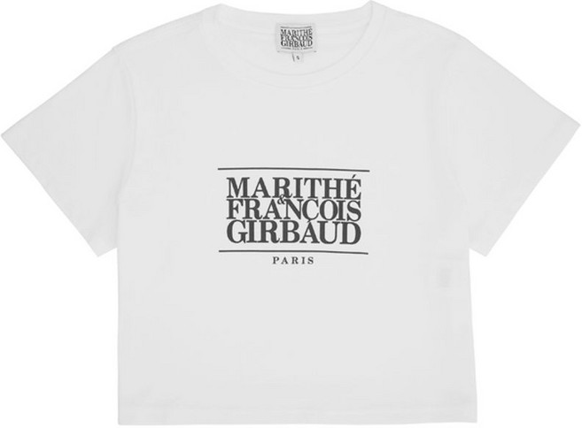 마리떼 프랑소와 저버 마리떼 W 클래식 로고 크롭 티 화이트 1MG24CTS105WHT