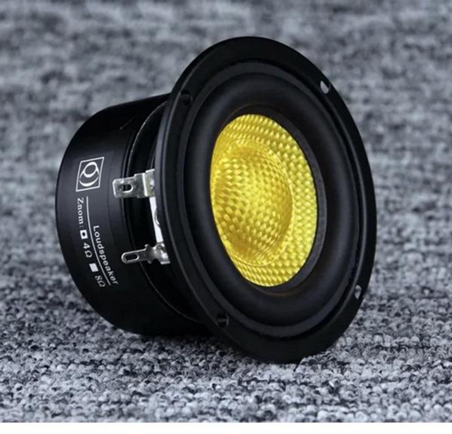 초지향성스피커 AOSIBAO 슈퍼 베이스 우퍼 스피커 유리 섬유 우븐 대야 데스크탑 테이블 책상 라우드 3 인치 4 옴 8 50W, [04] 초지향성스피커 Gold 1pcs   8 Ohm, 1개