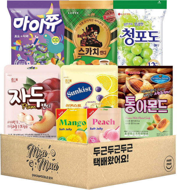 [모아무아] 사무실 간식 젤리 캔디세트 8종, 1개