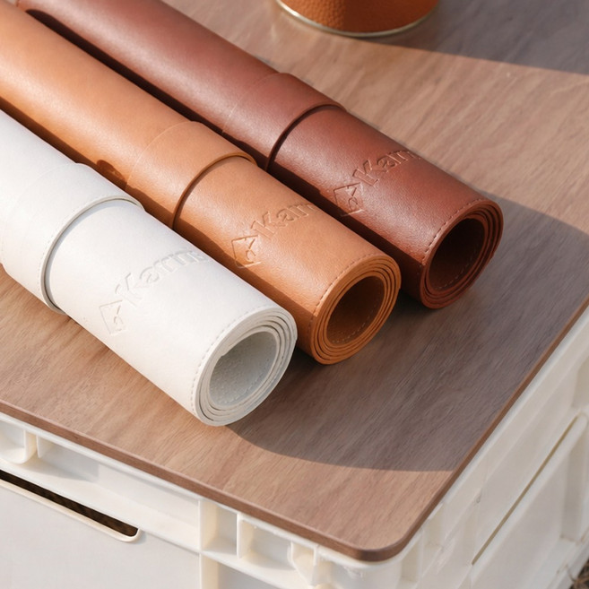 카르닉 테이블 롤 매트 데스크 식탁 접이식 테이블매트 (보관파우치), 대형(115x55), 다크브라운, 1개, 대형(115x55)