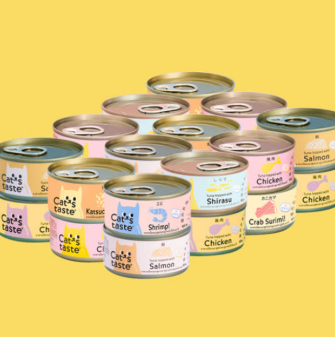 캣츠테이스트 캔 고양이 간식 8종콤보 85g 24개 1박스, 혼합맛