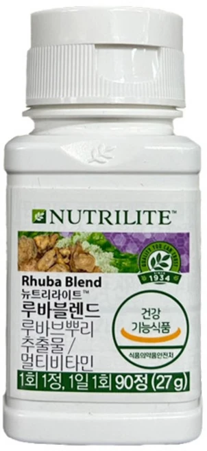 한국암웨이정품/ 암웨이 루바블렌드 90정/갱년기 여성에 도움, 암웨이 이스트 비 270정 이스트비 비타민b군, 1개, 90정 - 쿠팡