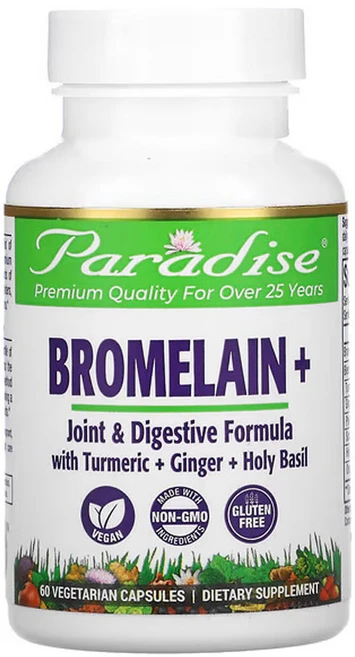 파라다이스허브 브로멜라인+ 베지 캡슐 60정, 상세 설명 참조0, 1개 - 쿠팡
