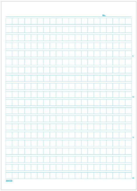 라벨포스 400자 원고지 노트 100매, 1개, 블루
