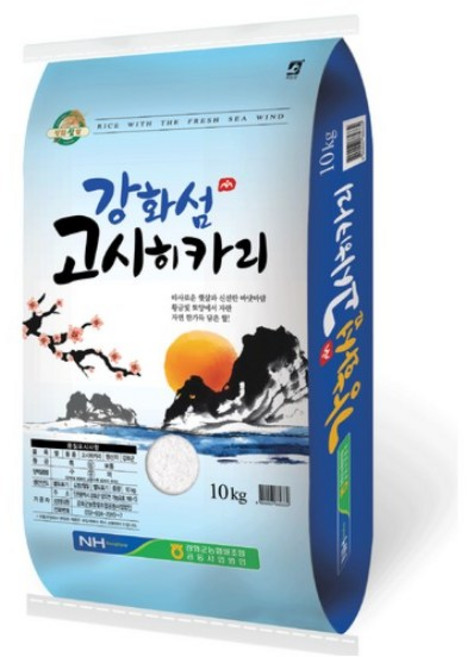 농협 강화섬쌀 2024년산 햅쌀 고시히카리 백미, 5개, 10kg