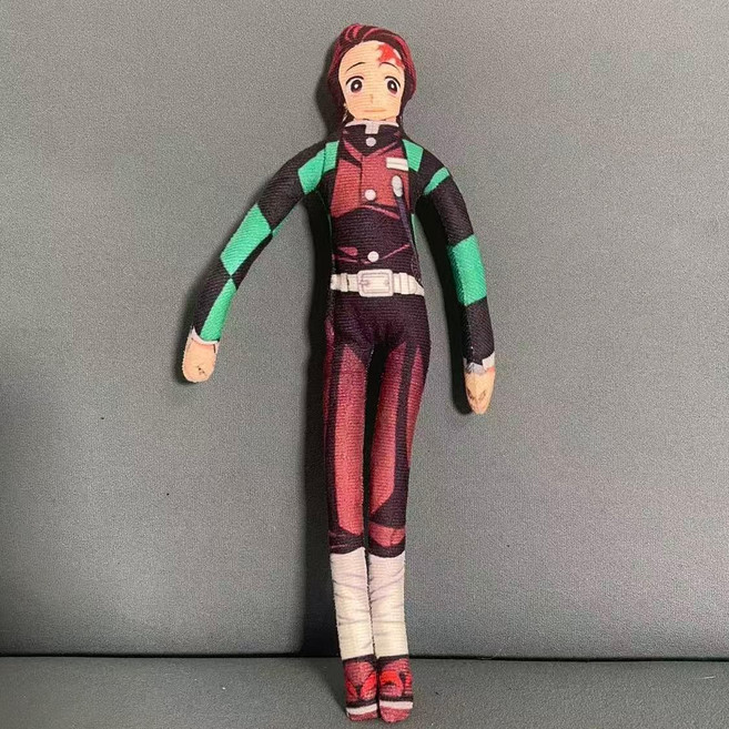 鬼滅之刃 猗窩座 無慘 玩偶 無限城 無限列車篇 內置鐵絲骨架, 1個, 灶門炭治郎（頭柱）約28厘米帶骨架