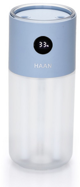 한경희 무선듀얼가습기 초음파 대용량 무드등 저소음 미니 탁상용 간편세척 차량용 가습기 HTM-800C, 새틴블루