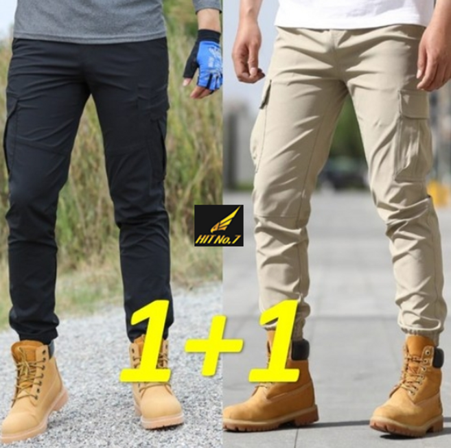 HIT No.7 HIT.7 NEW 1+1 핏좋은 카고팬츠 조거팬츠 캠핑 등산 낚시복 작업복 전술바지 군복 KGP IX22, XL(약 33-34), 블랙+베이지