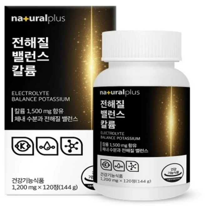 내츄럴플러스 전해질 밸런스 칼륨, 120정, 1개 - 쿠팡