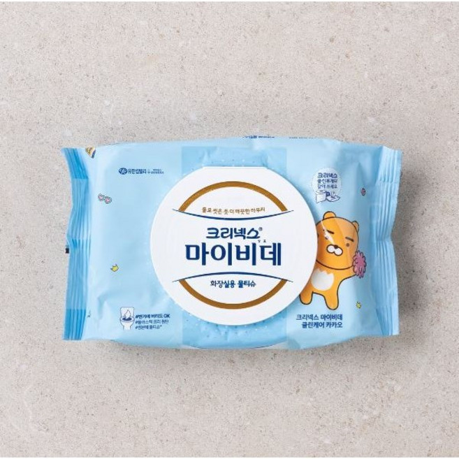 크리넥스 마이비데 클린케어 카카오 물티슈 40매, 6개