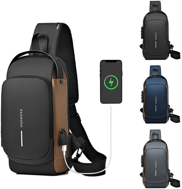 몬픽스 슬링백 크로스백 메신저백 방수 잠금장치 캐주얼 어깨가방