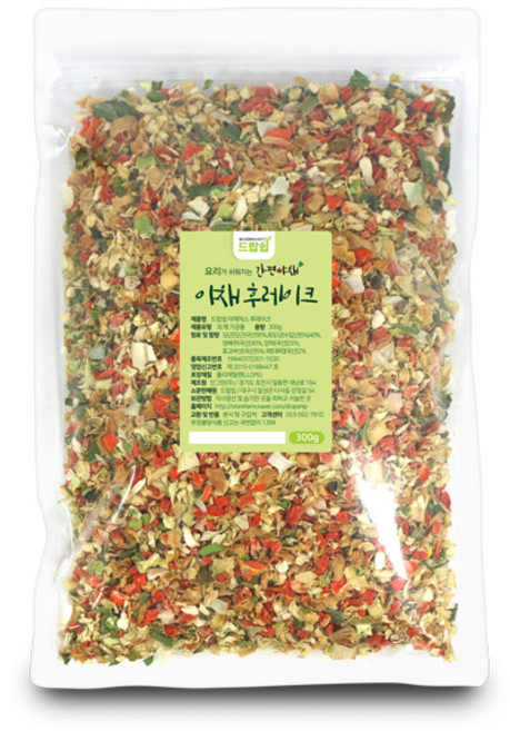 드랍쉽 야채믹스 후레이크(국산) 300g, 야채믹스 후레이크[국산] 300g, 1개