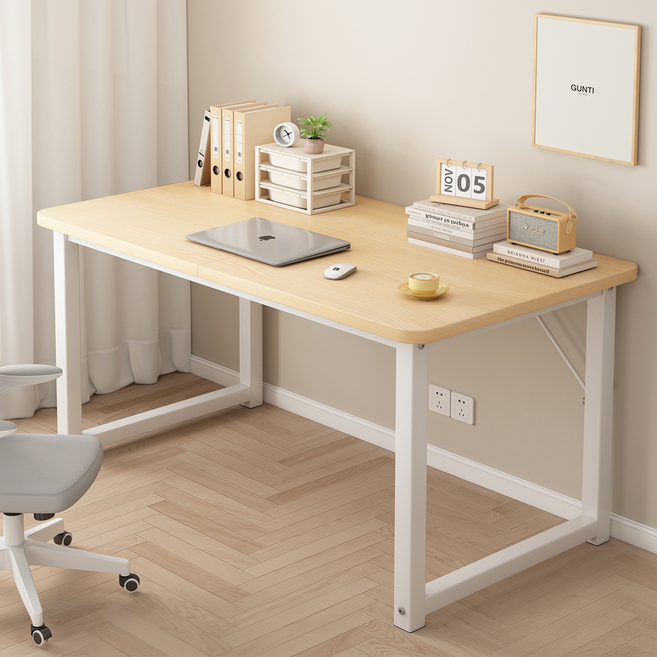 편안홈 튼튼한 사무용 컴퓨터 책상 철제 책상, 원목