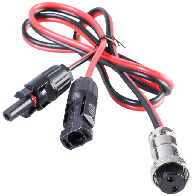 다중 접점 4 암 헤드 - GX20 2핀 항공 암 전원 코드 와이어 태양광 발전용 150W 충전 솔루션