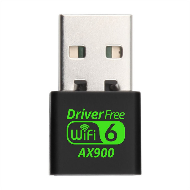 AX900 USB WiFi 6 어댑터 듀얼 밴드 2.4G 및 5GHz USB WiFi 네트워크 무선 동글 Wlan 수신기 드라이버 없음, 검은색