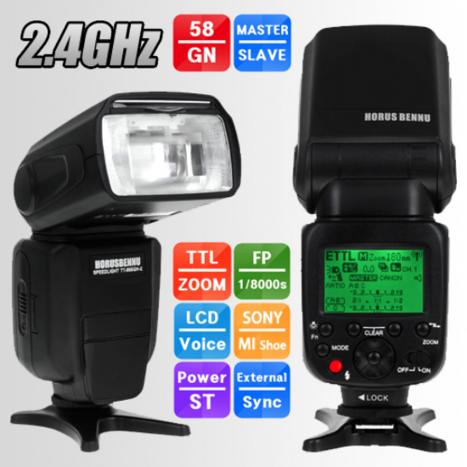 호루스벤누 TT-998GH-2 무선플래시 소니MI/고속동조, 1개